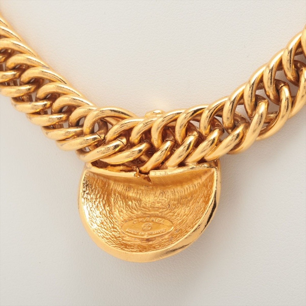 Chanel 31 RUE CAMBON 80s 24K Gold Plated Choker Chocker Necklace Medallion Coin - Picture 4 of 5